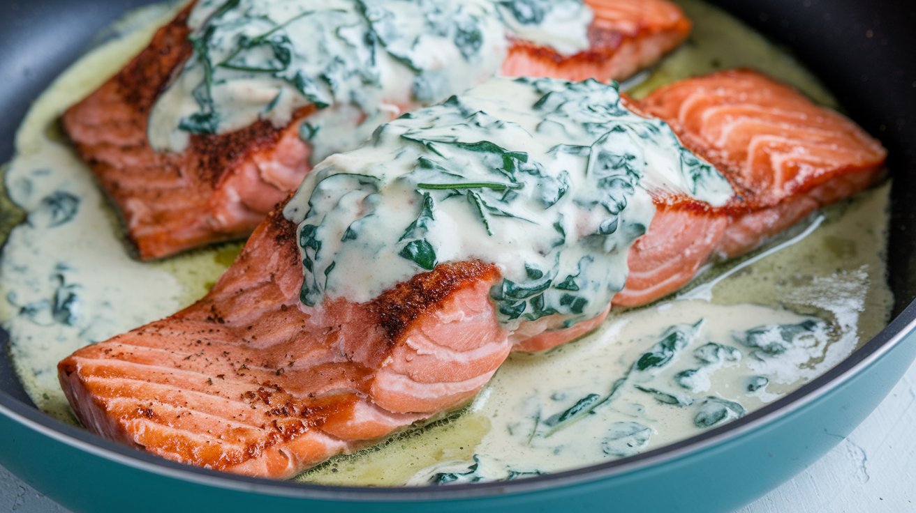 Garlic Butter Tuscan Salmon