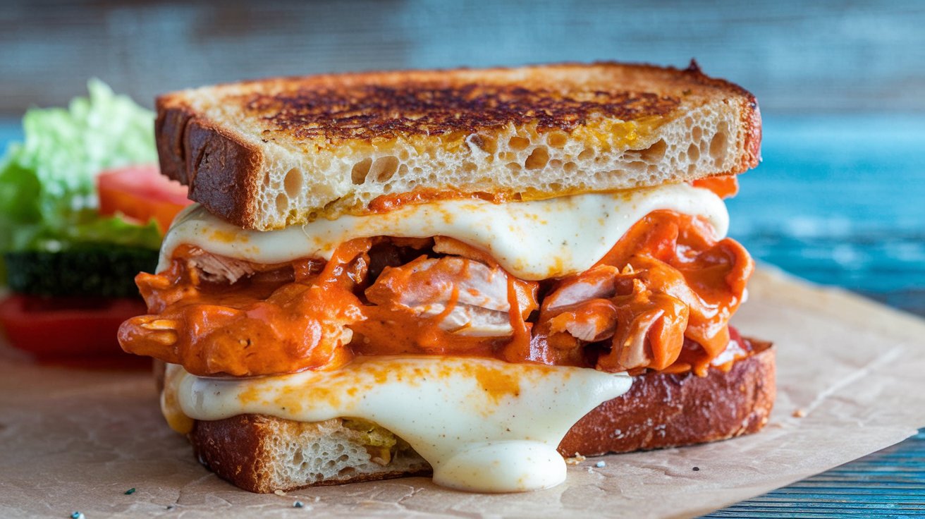 Buffalo Chicken Grilled Cheese