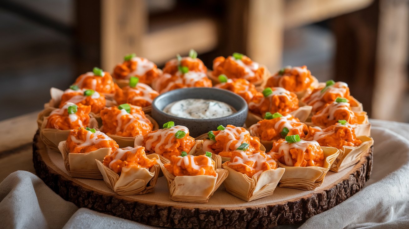 Buffalo Chicken Dip Bites