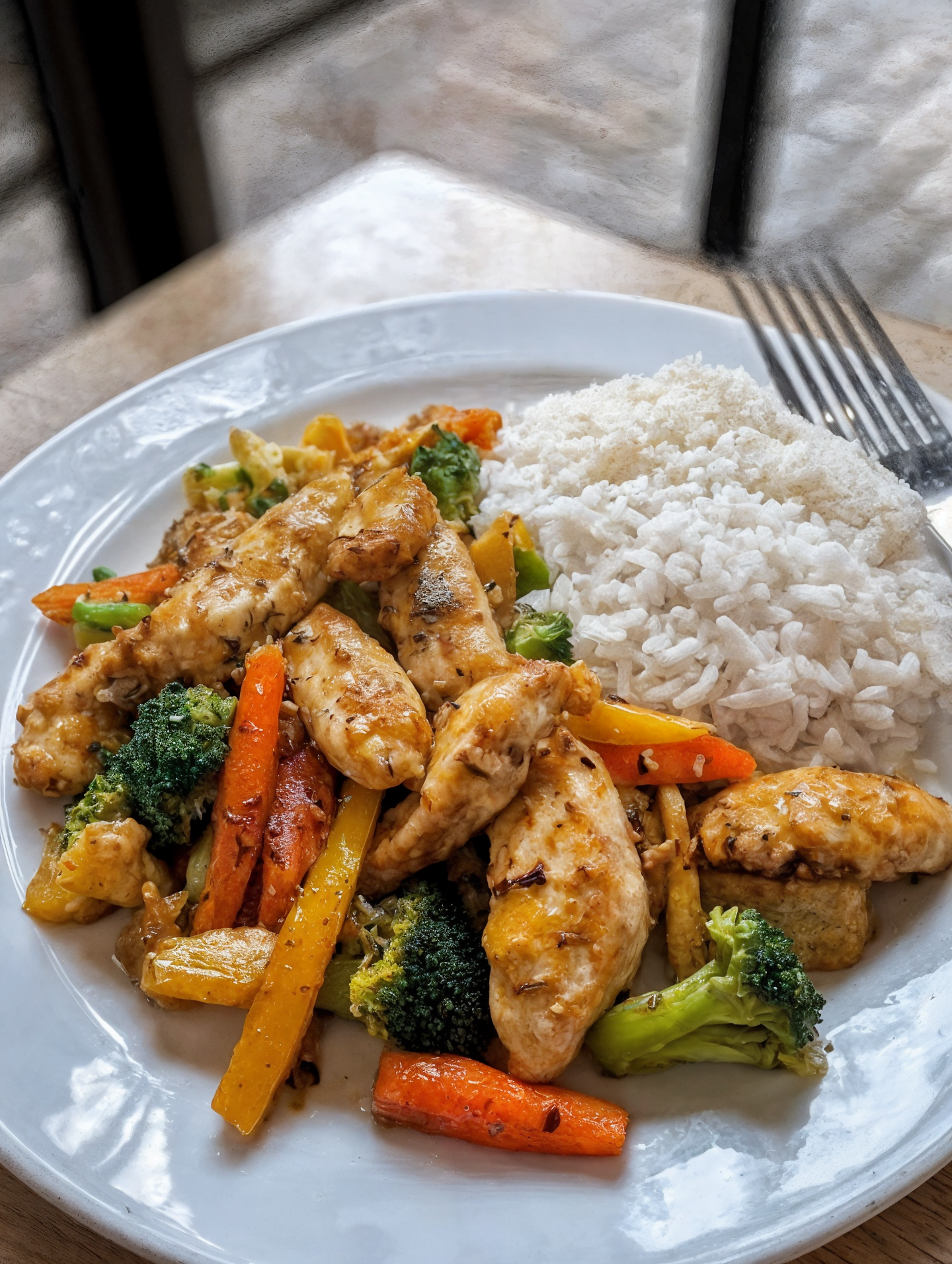 Garlic Chicken Stir-Fry with Rice