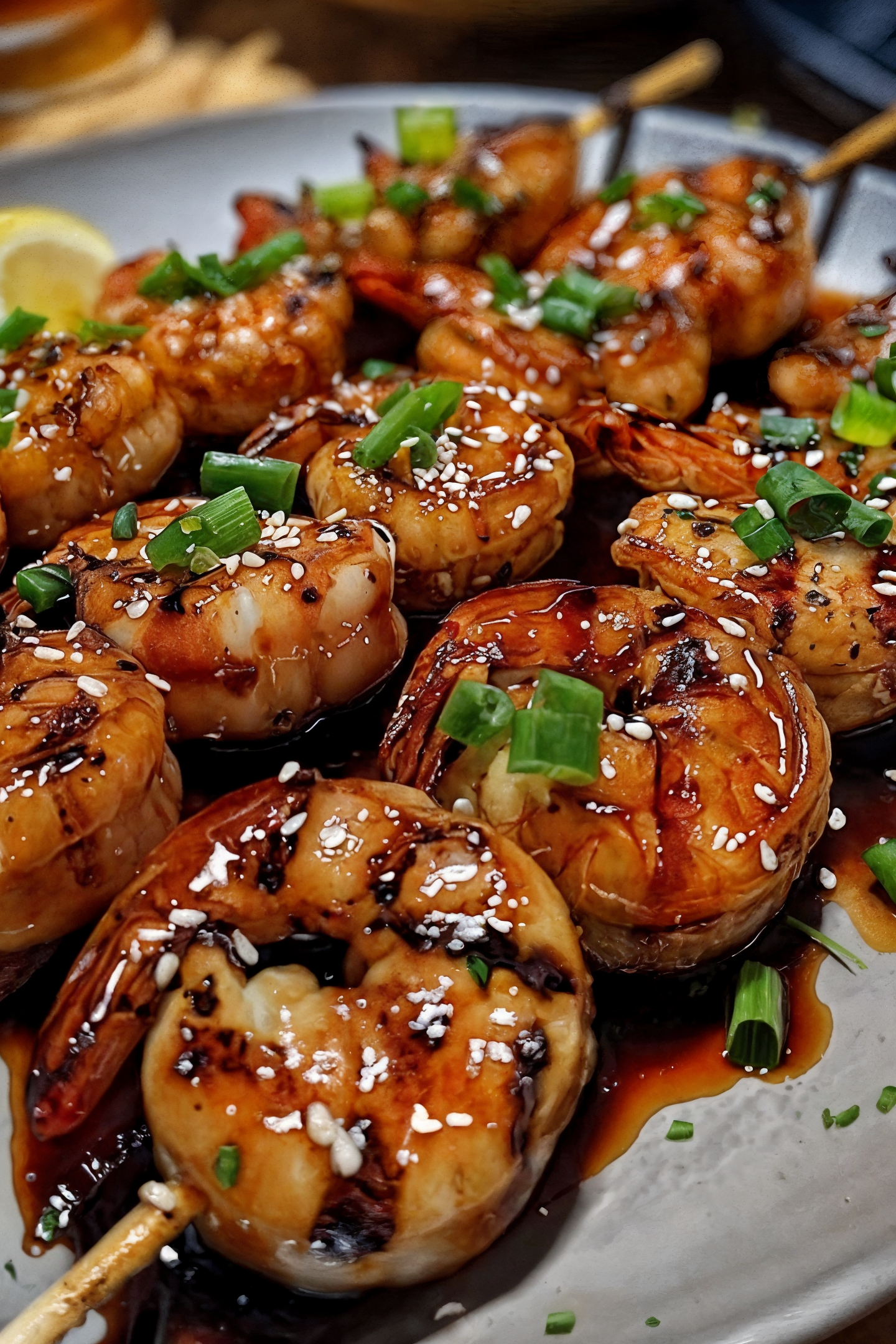 Grilled Teriyaki Shrimp Skewers