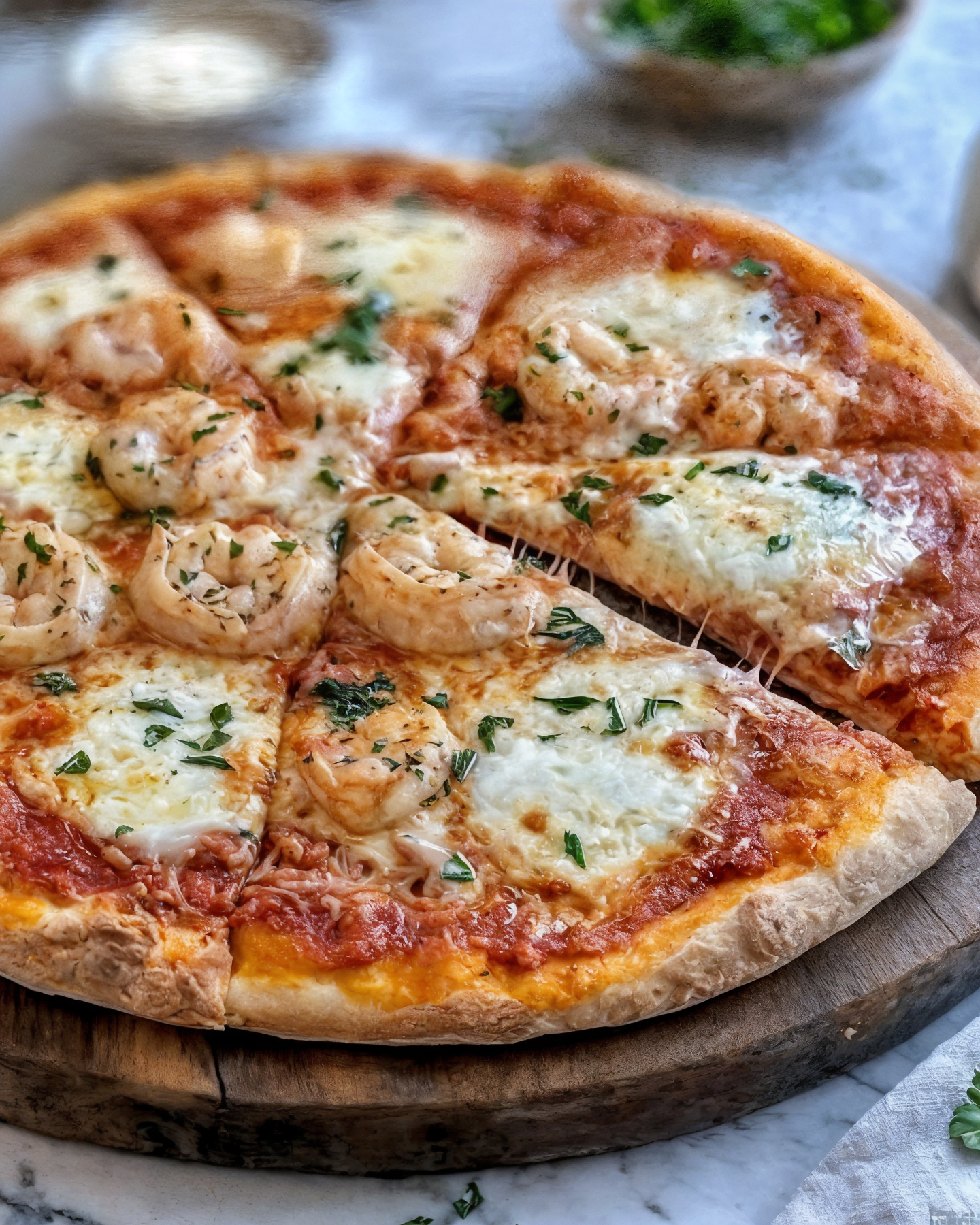 Garlic Butter Shrimp Pizza