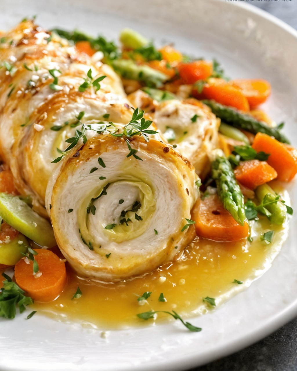 Lemon Thyme Chicken Roulade