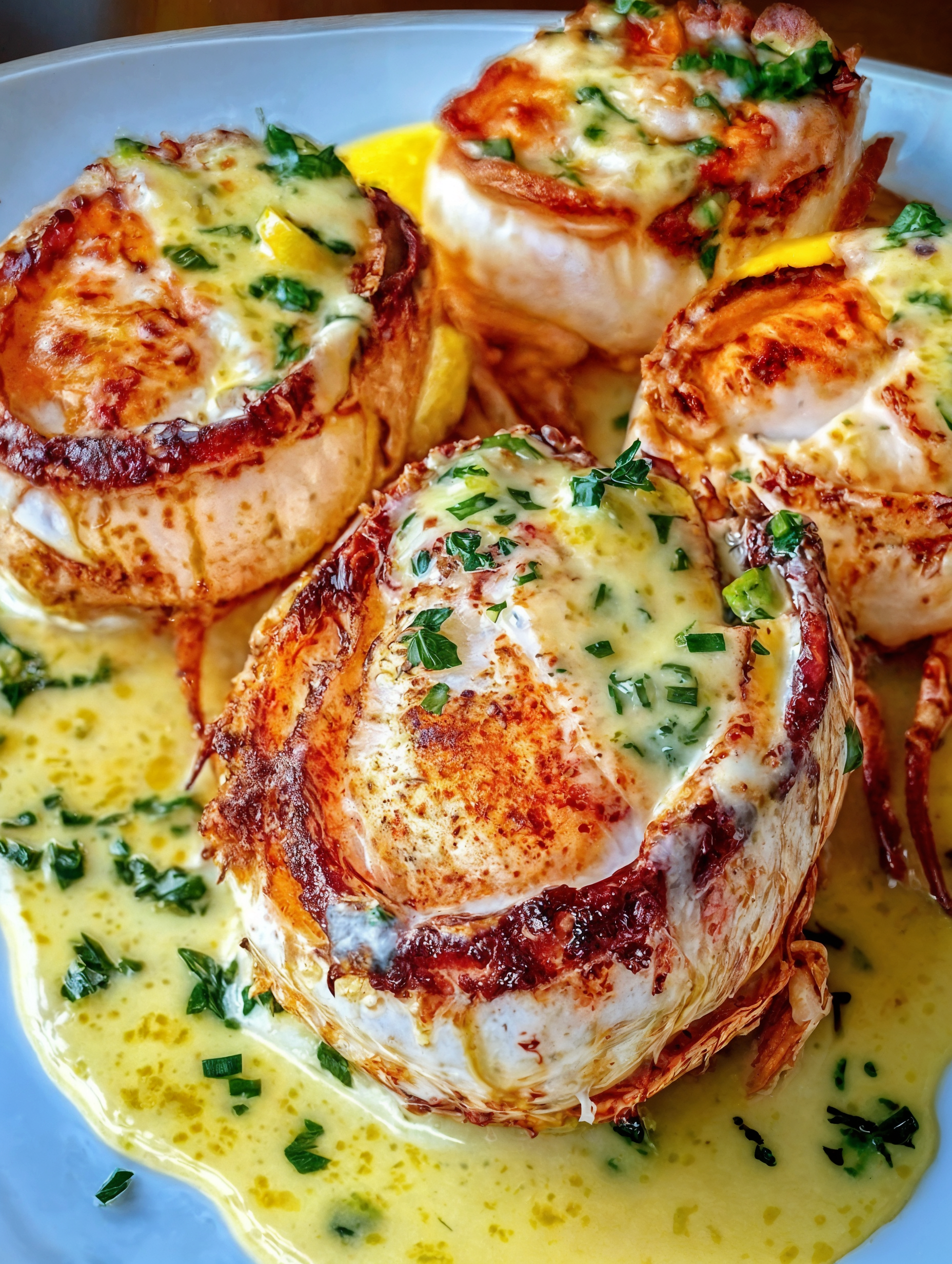 Seared Lobster Tails with Garlic Butter Sauce