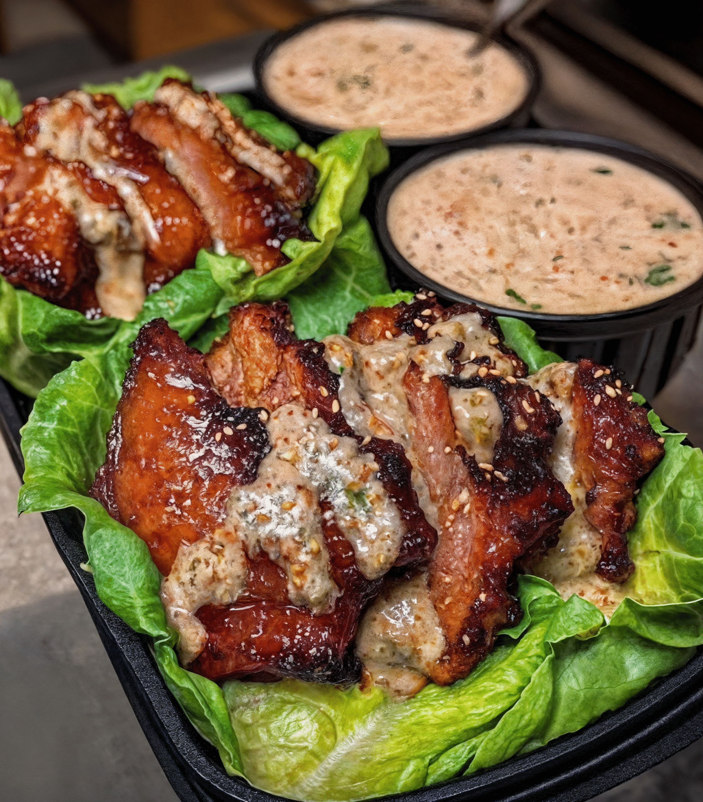 Spicy Korean Pork Lettuce Wraps