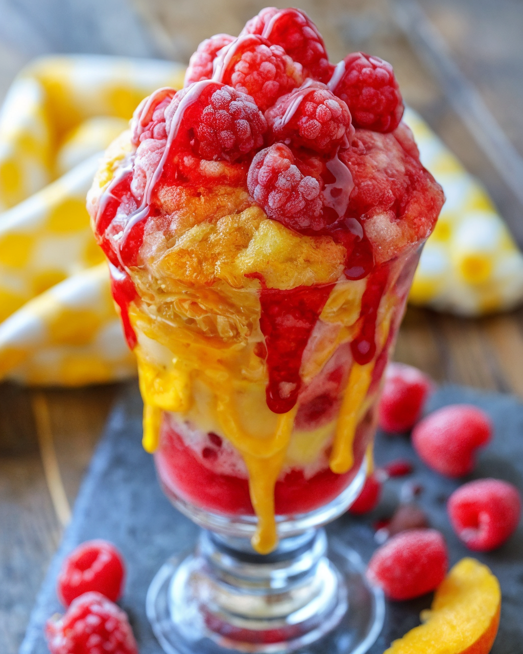 Raspberry Peach Lemonade Slush Recipe