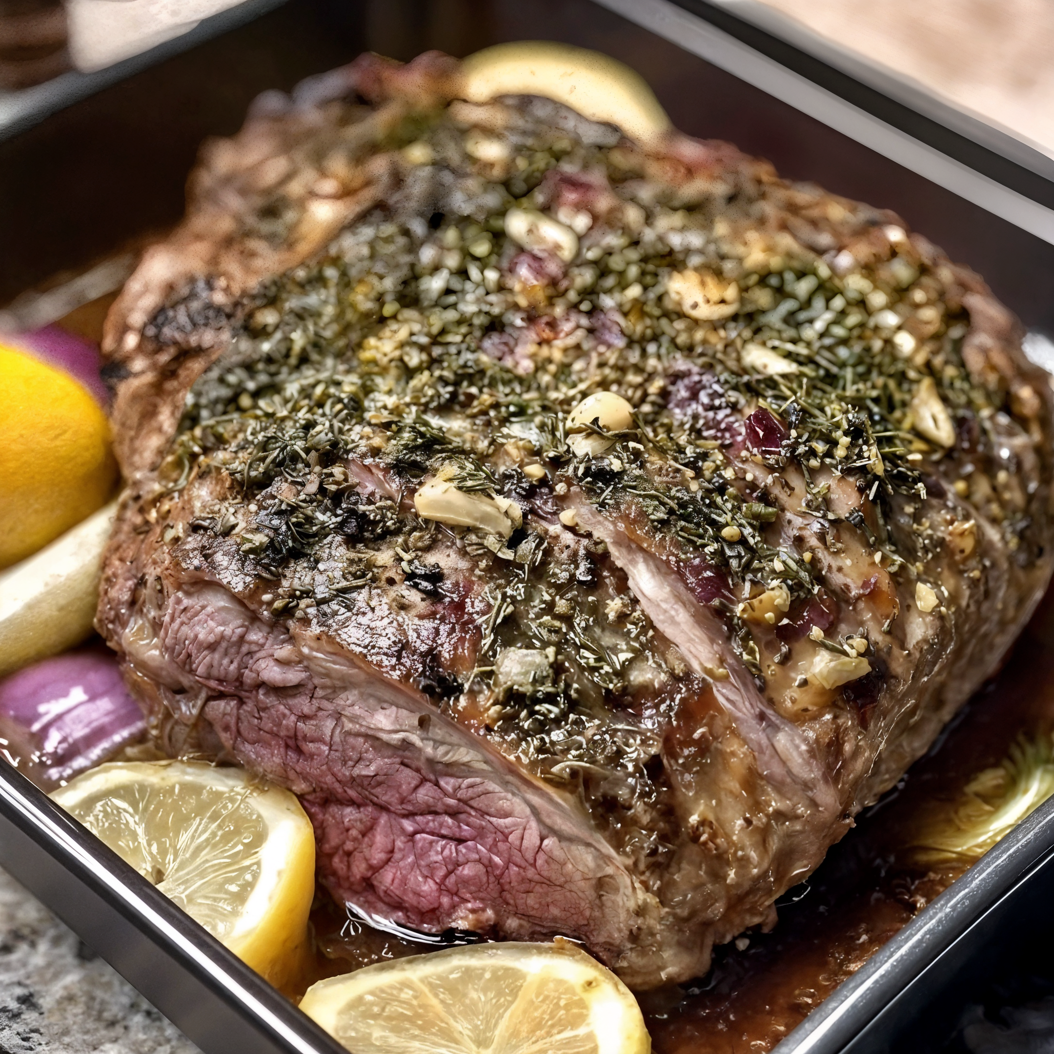 Traditional Greek Leg of Lamb