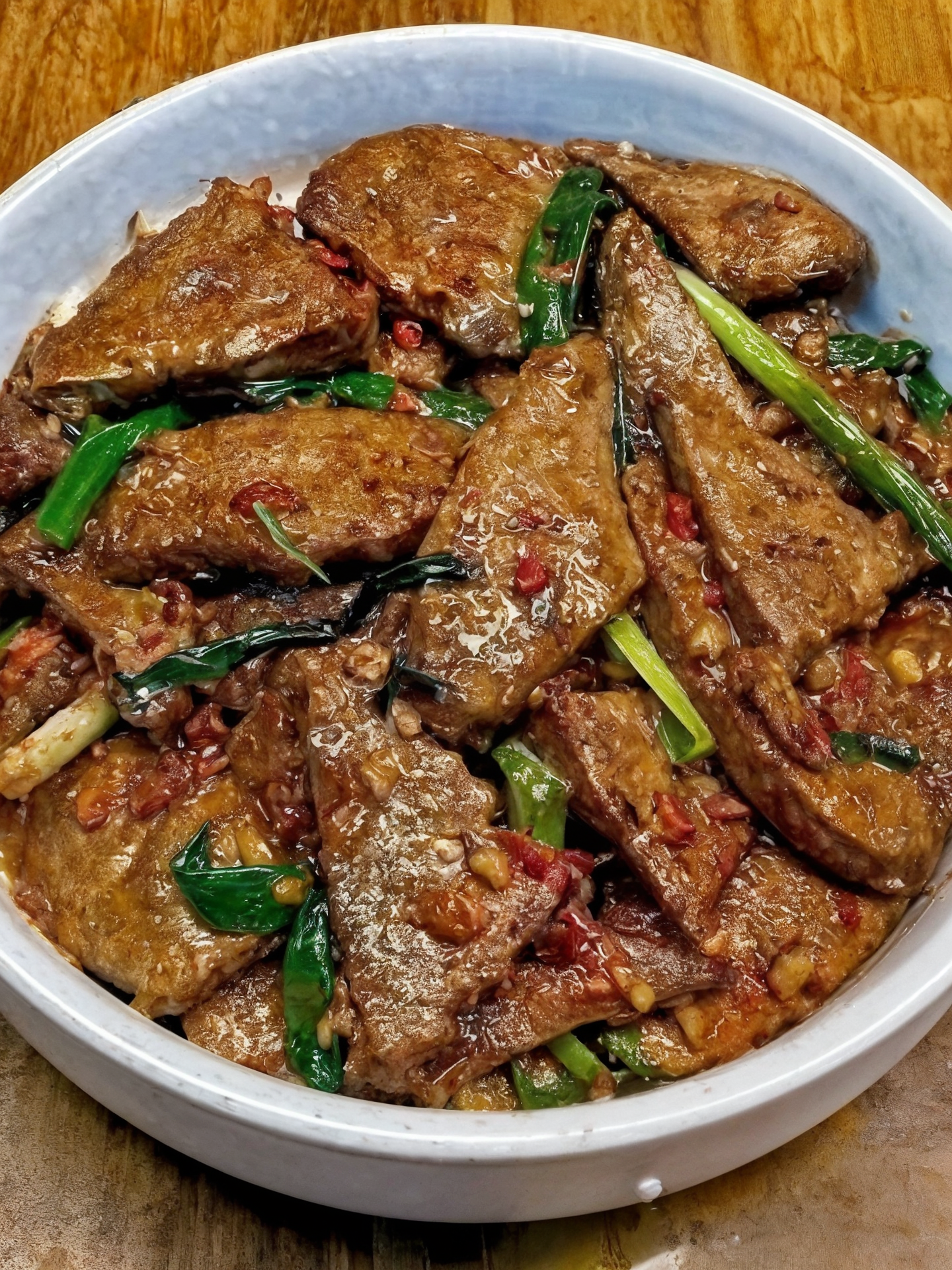 Fried pork liver