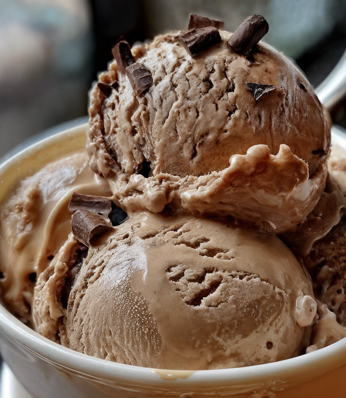 Coffee Ice Cream with Dark Chocolate recipe