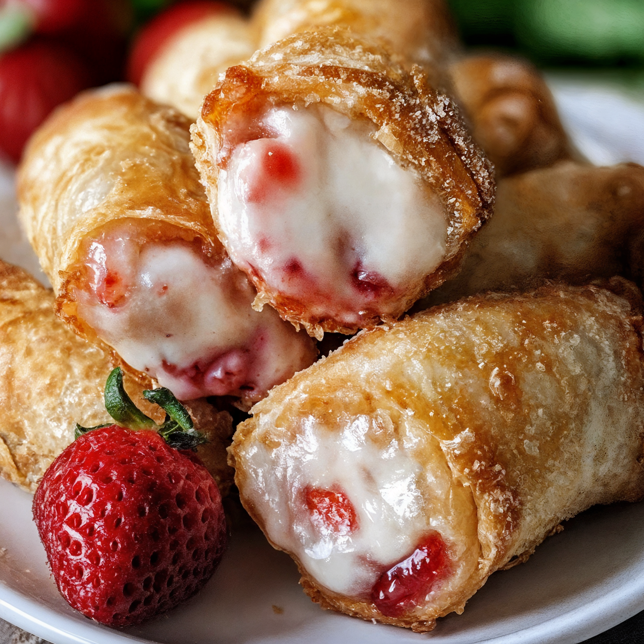 Strawberry Cheesecake Eggroll Bites
