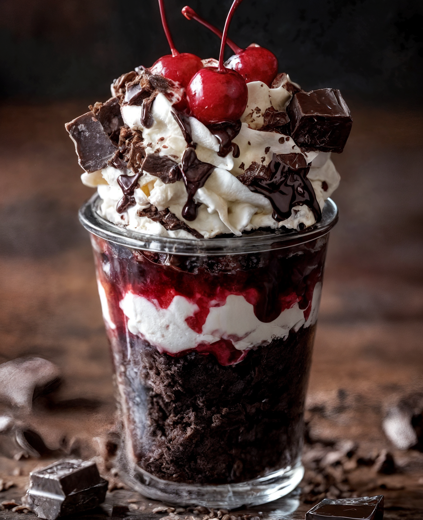 Chocolate Cherry Delight in a Jar