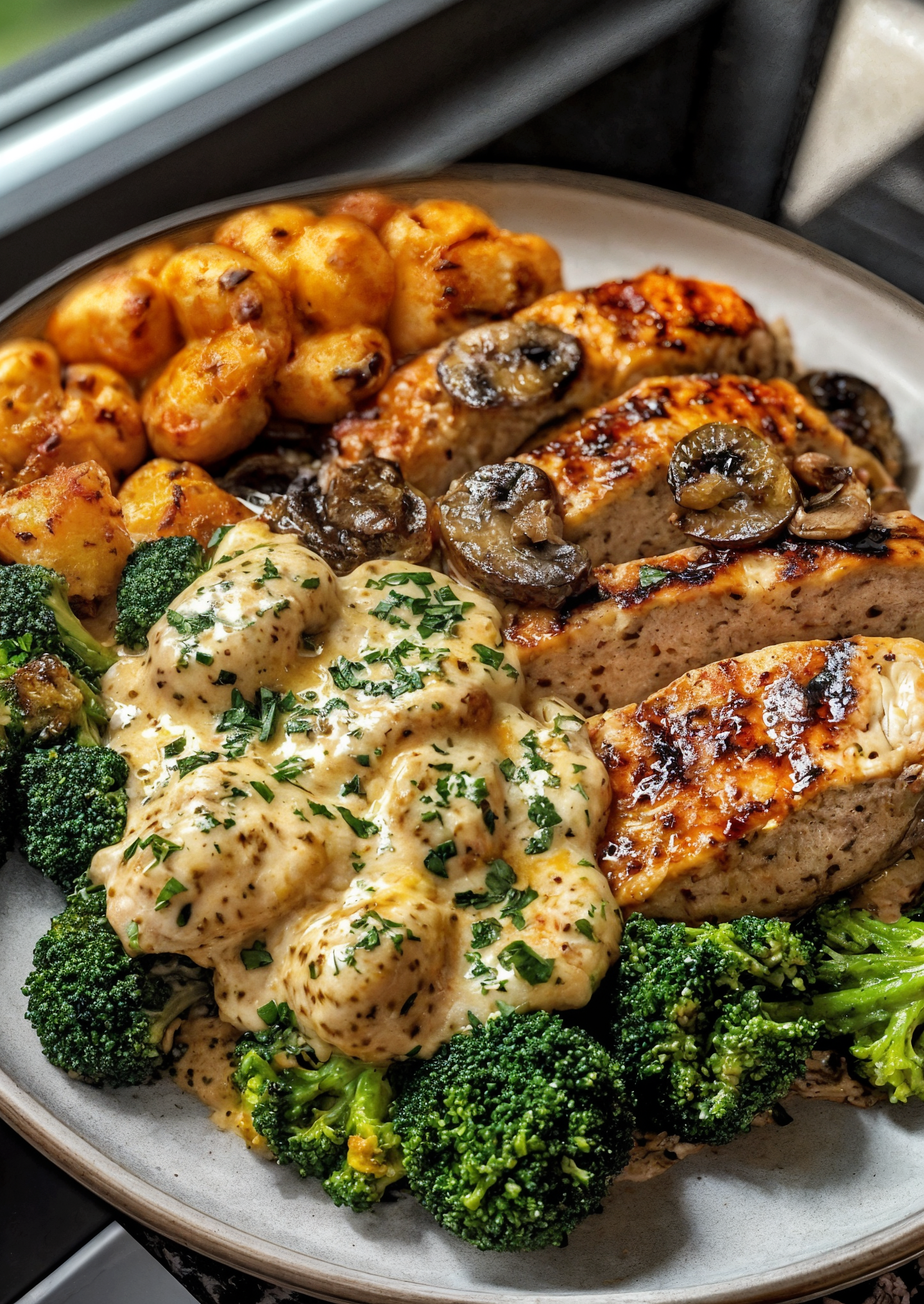 Tuscan Garlic Chicken Alfredo with Broccoli