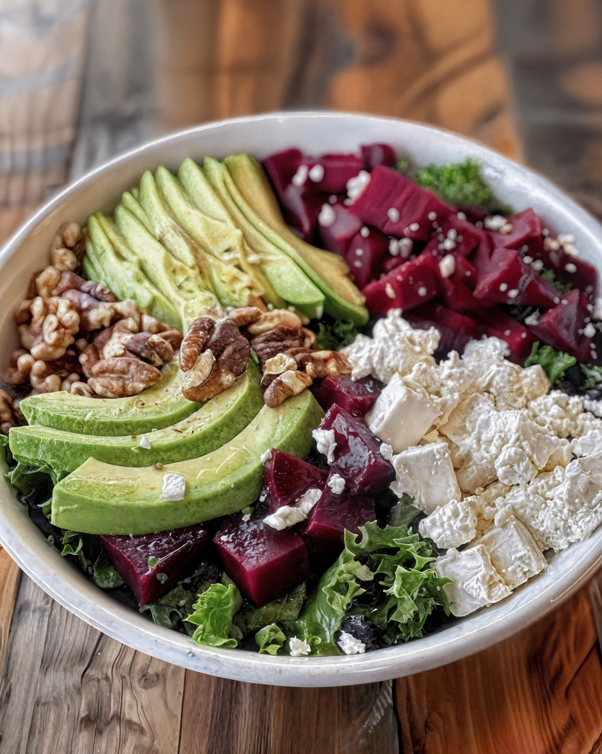 Beet, Avocado & Goat Cheese Salad