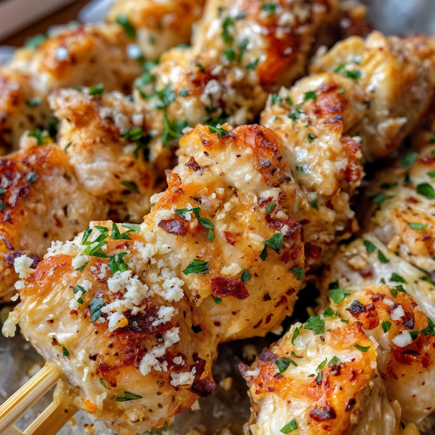 Juicy Grilled Ranch Garlic Parmesan Skewers Recipe