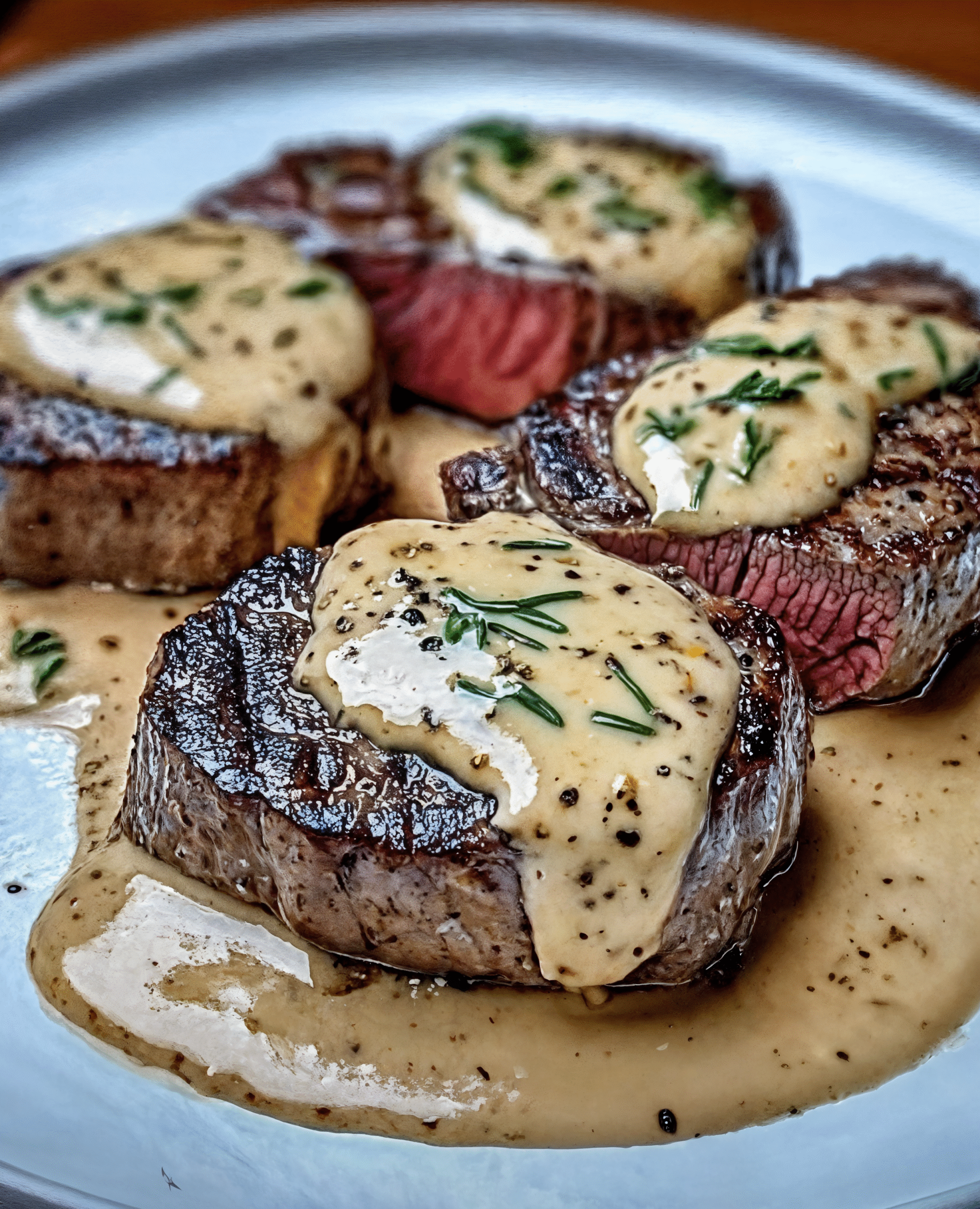 Juicy Steak with Creamy Garlic Sauce