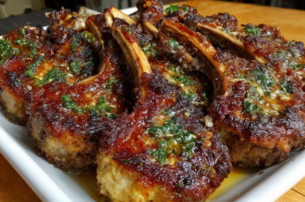 Garlic Parmesan Fried Lamb Chops