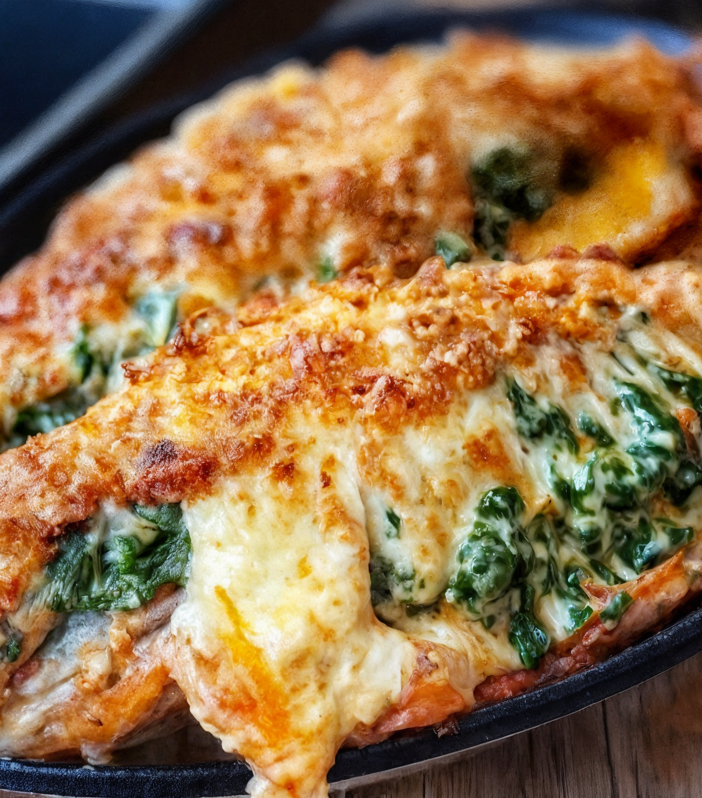 Stuffed Catfish with Spinach Shrimp and Cheese