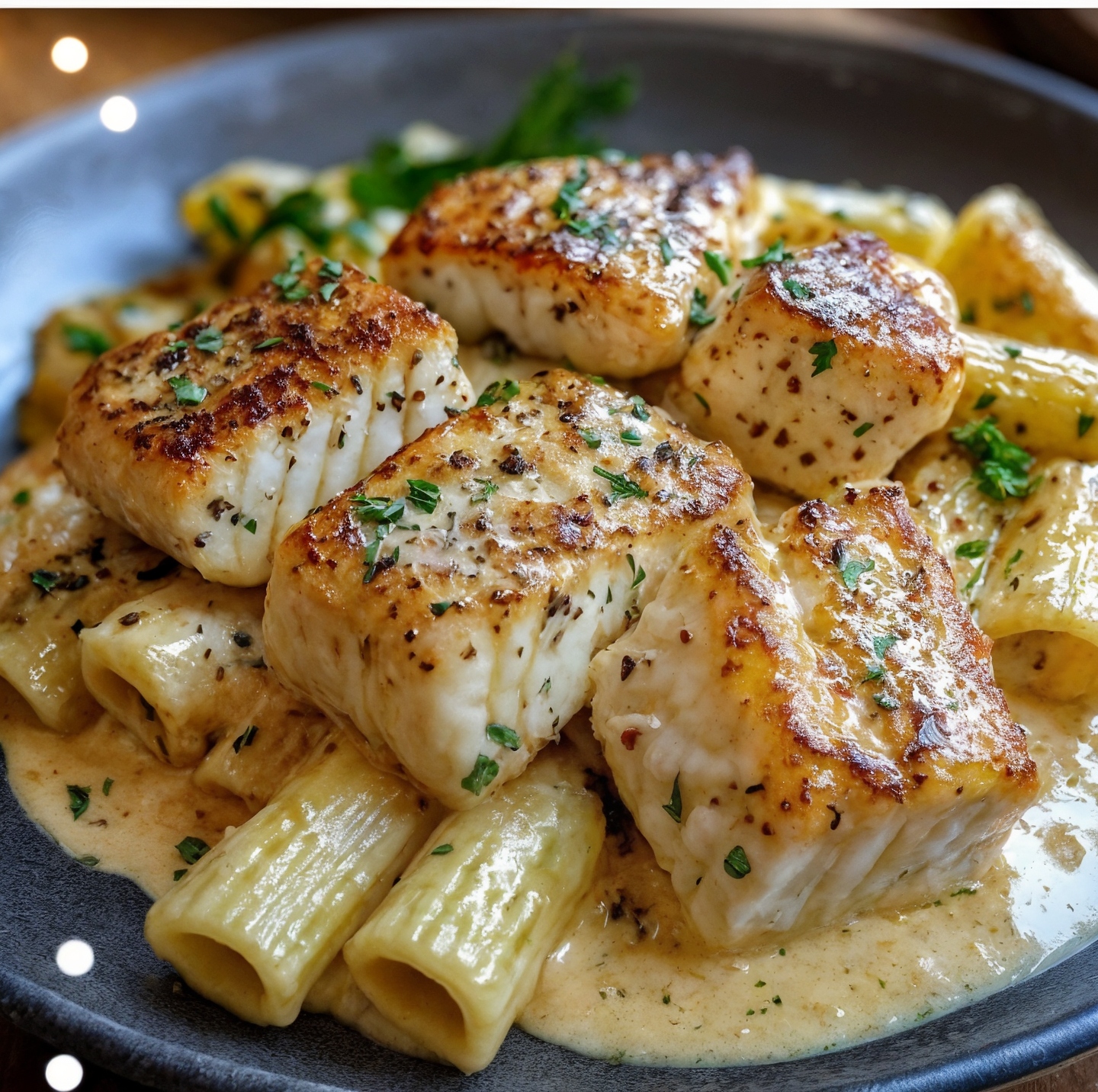 Creamy Scallop or White Fish Rigatoni