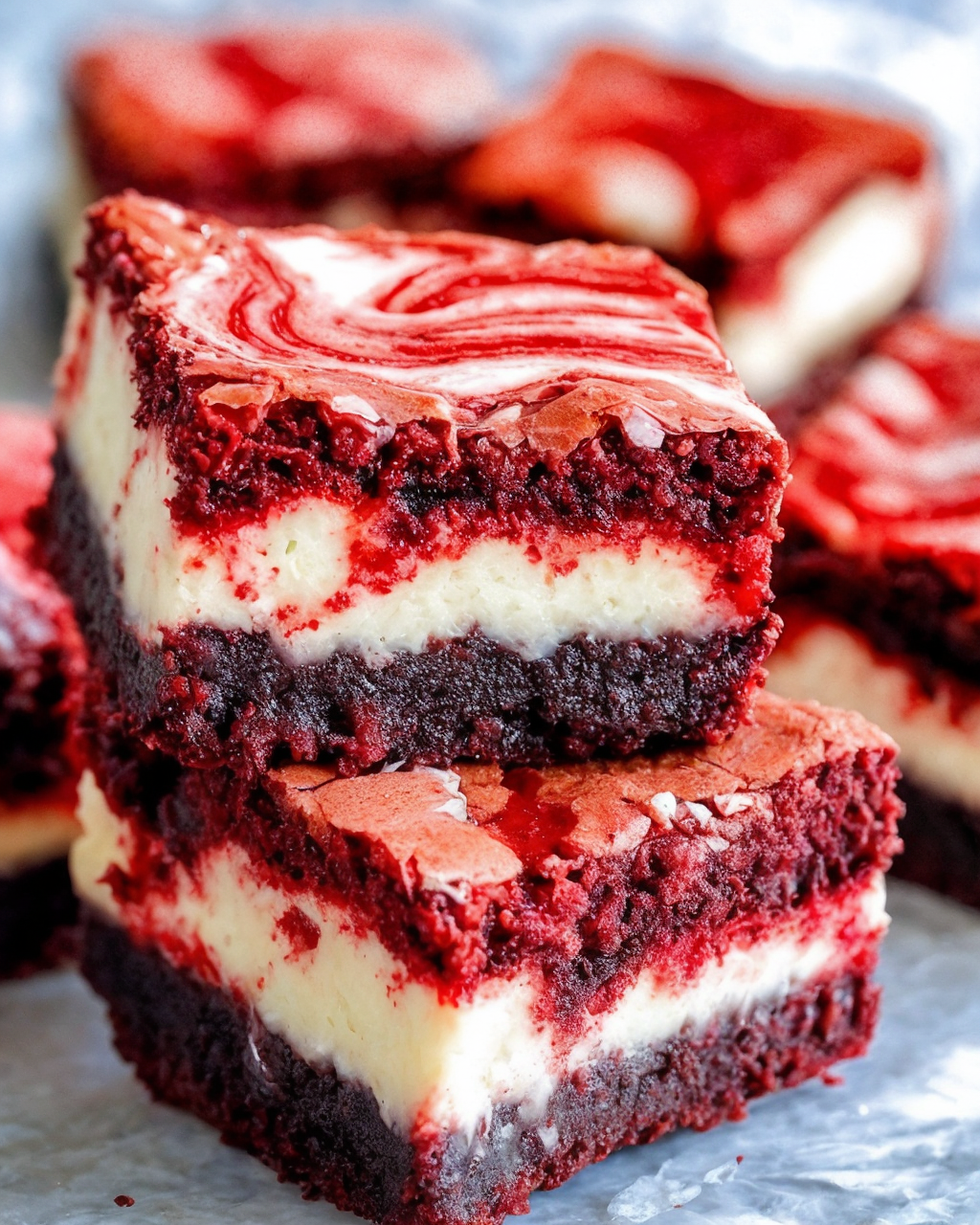 Red Velvet Cheesecake Swirl Brownies Recipe