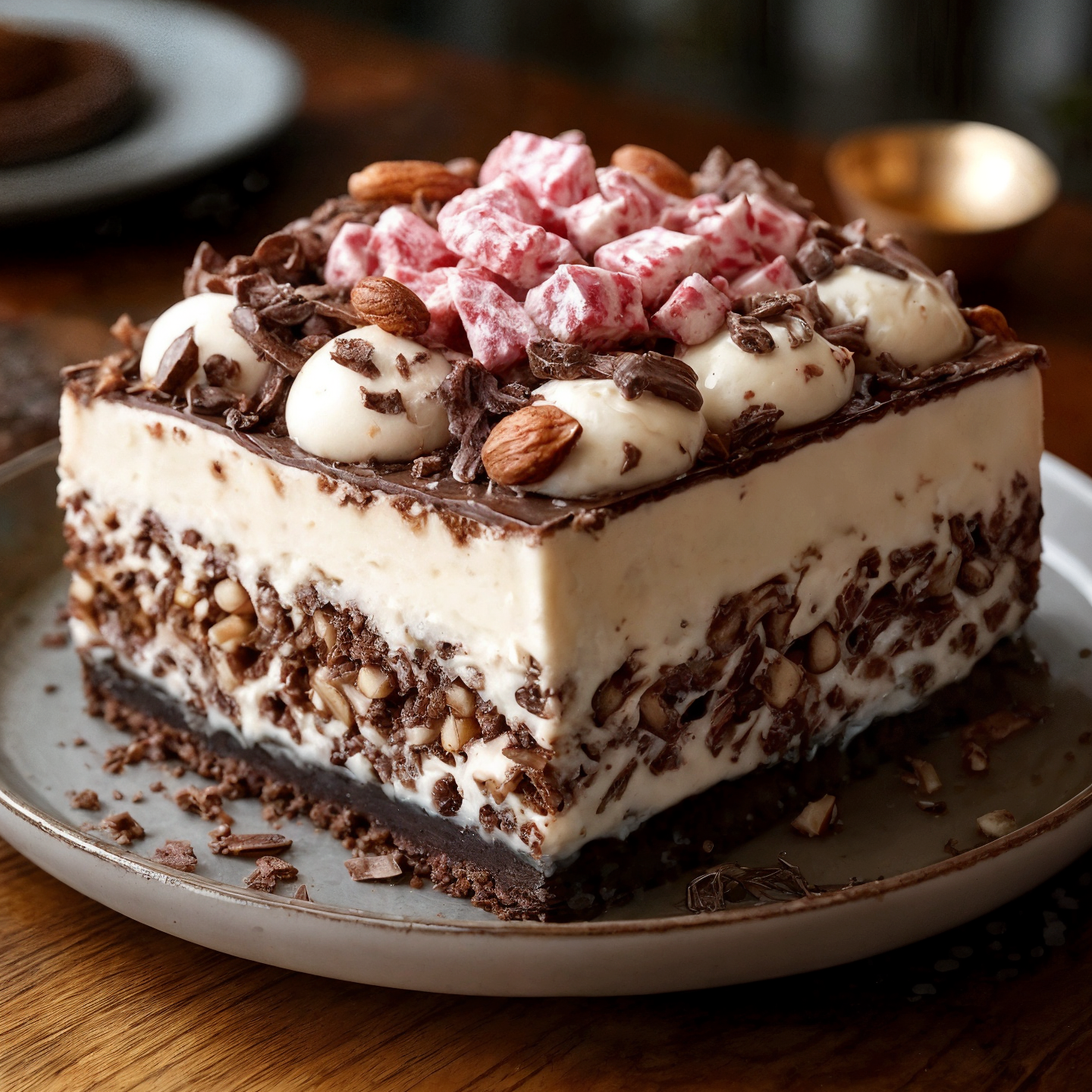 Chocolate Peppermint Delight with Crunchy Base recipe