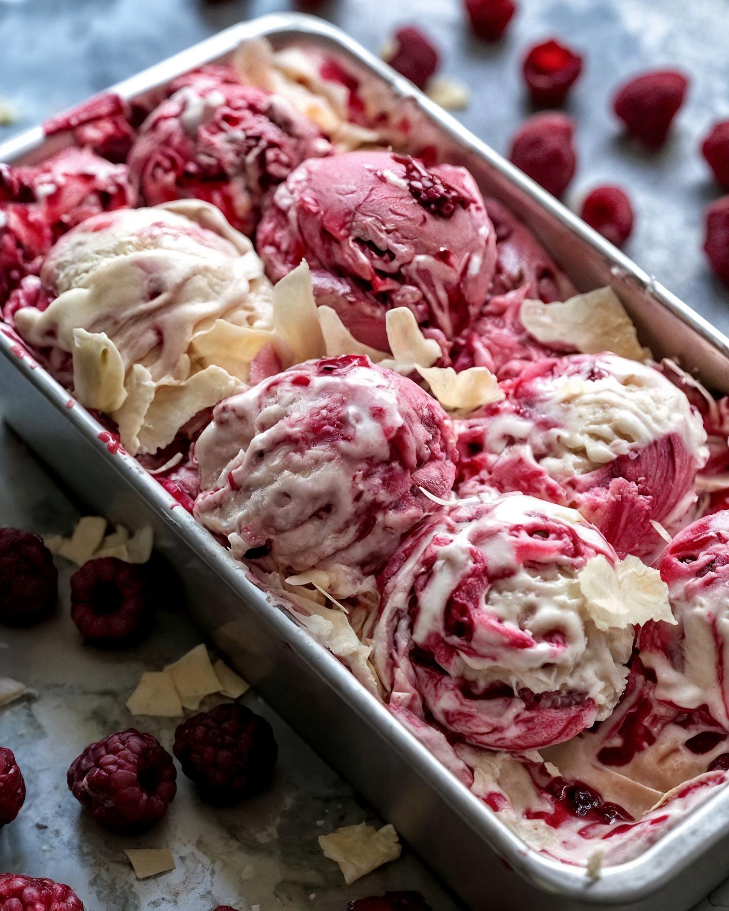 Romantic Raspberry Ripple Ice Cream Delight