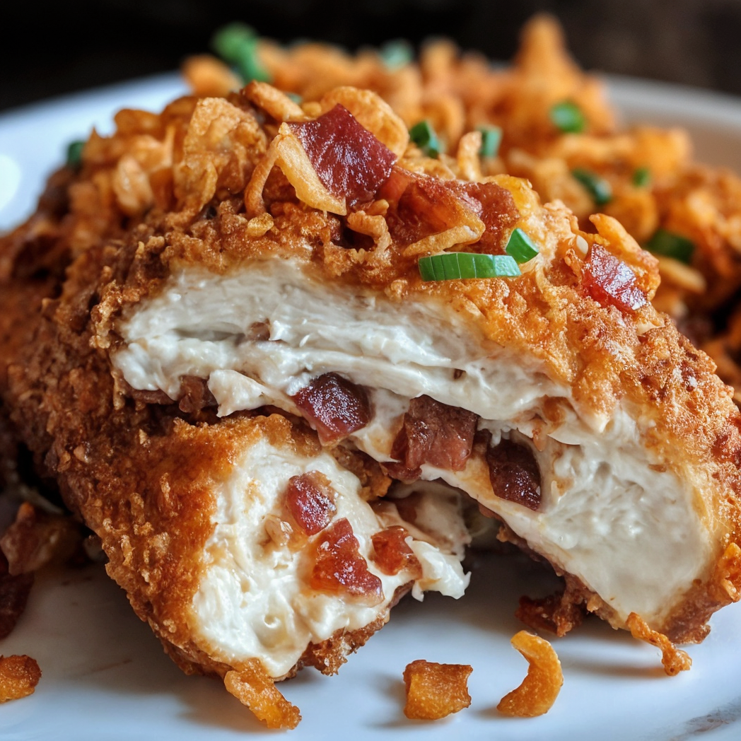 Cream Cheese and Bacon Stuffed Doritos Chicken