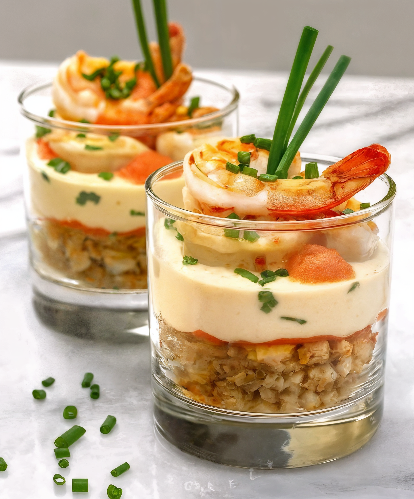 Elegant Shrimp and Crab Mousse Verrines