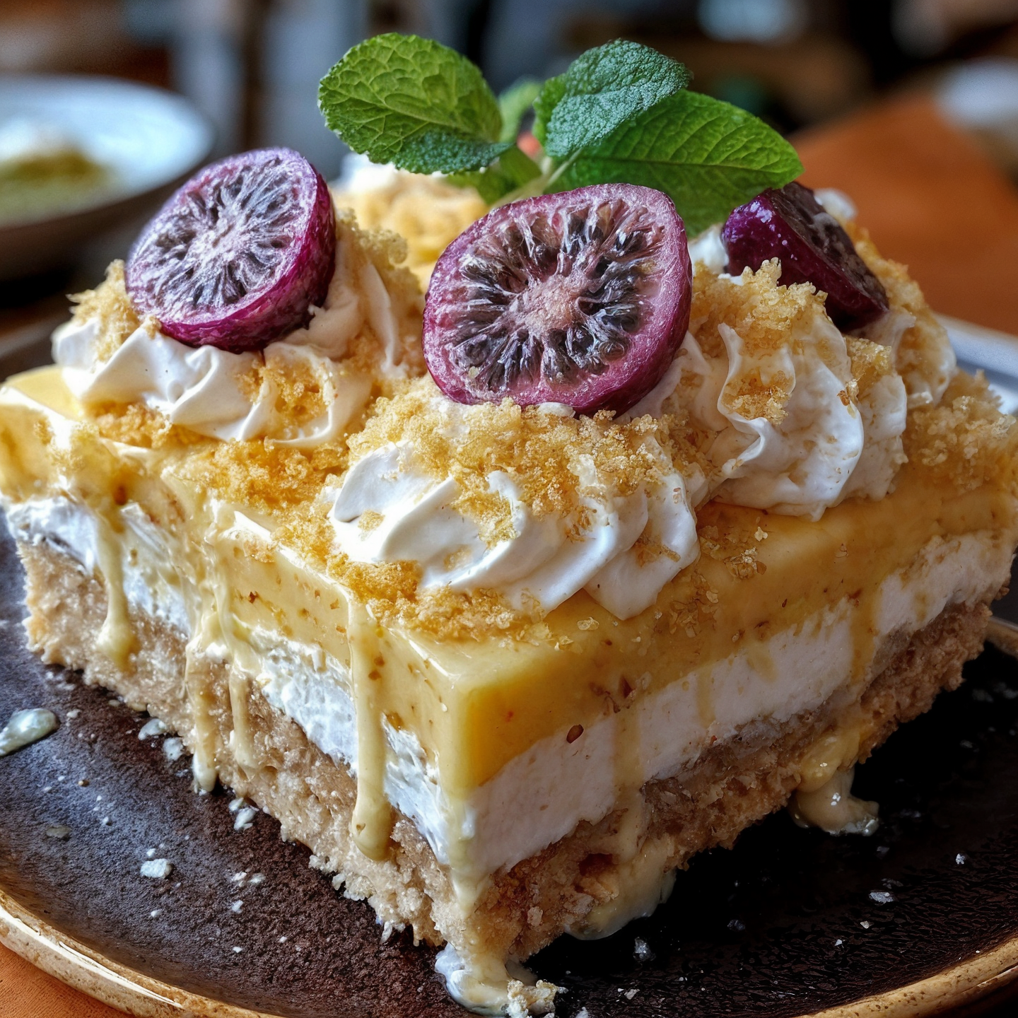 Easy Granadilla Cheesecake Fridge Slice