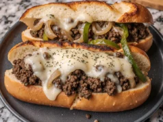 Ground Beef Philly Cheesesteaks