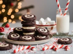 Christmas Chocolate Marshmallow Swirl Cookies