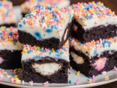 Decadent Birthday Cake Oreo Fudge Brownie