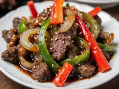 Savory Sautéed Beef with Peppers