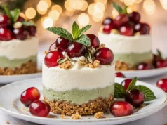 Pomegranate & Mint Cheesecake Towers