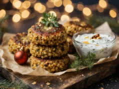 Mini Golden Lentil Patties & Creamy Dip