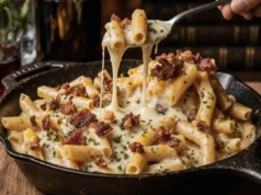 Loaded Bacon Cheeseburger Alfredo Pasta
