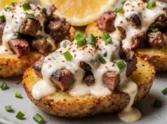Creamy Steak Potato Boats |Comfort Food Win