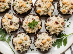 Irresistible Cheesy Garlic appetizer Stuffed Mushrooms