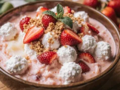 Creamy Strawberry Fluff Salad |Easy Dessert