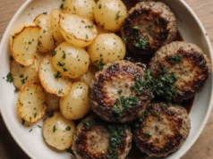 Crispy Mini Meat Patties & Potatoes |Easy Dinner