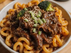 Sticky Soy-Garlic Beef – Easy Noodle Dinner