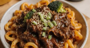Sticky Soy-Garlic Beef – Easy Noodle Dinner