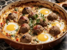 Easy and Tasty Dinner Moroccan Meatball and Egg Tagine