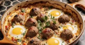 Easy and Tasty Dinner Moroccan Meatball and Egg Tagine