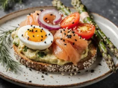 Creamy Avocado Smoked Salmon Toast Eggs Breakfast Delight