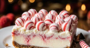 Easy No-Bake Candy Cane Pie| Festive Dessert