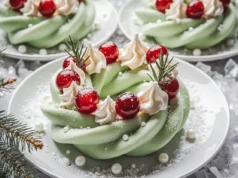 Festive Holiday Wreath Meringues Easy Elegant Dessert