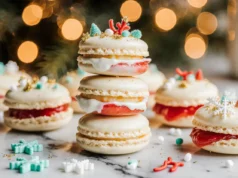 Whimsical Holiday Macarons Festive Sweet Treat
