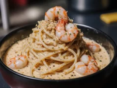 Cajun Volcanic Creamy Shrimp Pasta