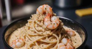 Cajun Volcanic Creamy Shrimp Pasta