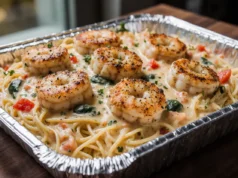 Creamy Cajun Shrimp Pasta Bake |Easy Comfort Dinner